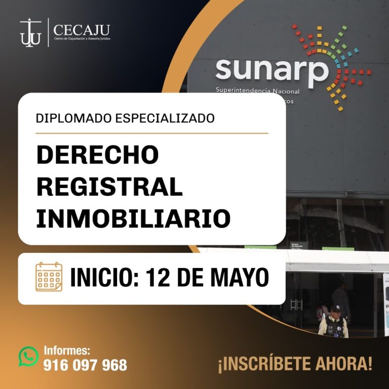 DIPLOMADO ESPECIALIZADO EN DERECHO REGISTRAL INMOBILIARIO